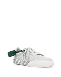 graue Leder niedrige Sneakers von Off-White