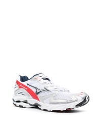 graue Leder niedrige Sneakers von Mizuno