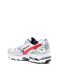 graue Leder niedrige Sneakers von Mizuno