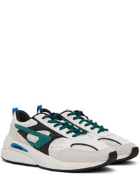 graue Leder niedrige Sneakers von Diesel