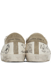 graue Leder niedrige Sneakers von Golden Goose