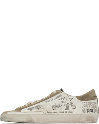 graue Leder niedrige Sneakers von Golden Goose