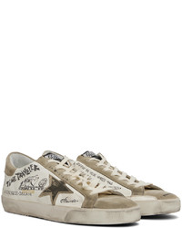 graue Leder niedrige Sneakers von Golden Goose