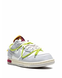 graue Leder niedrige Sneakers von Nike