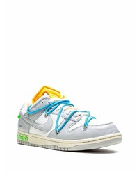 graue Leder niedrige Sneakers von Nike