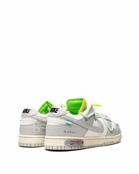 graue Leder niedrige Sneakers von Nike