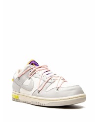 graue Leder niedrige Sneakers von Nike