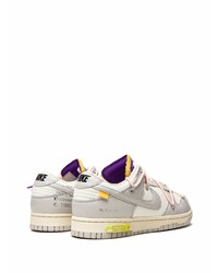 graue Leder niedrige Sneakers von Nike