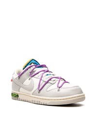 graue Leder niedrige Sneakers von Nike