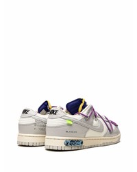 graue Leder niedrige Sneakers von Nike