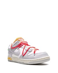 graue Leder niedrige Sneakers von Nike