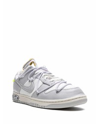 graue Leder niedrige Sneakers von Nike