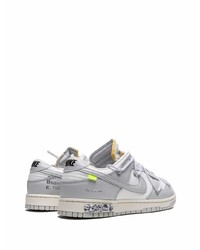 graue Leder niedrige Sneakers von Nike