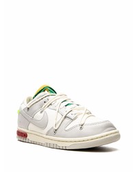 graue Leder niedrige Sneakers von Nike