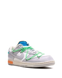 graue Leder niedrige Sneakers von Nike