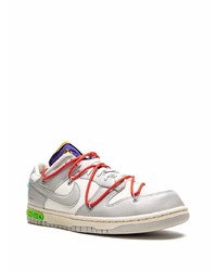 graue Leder niedrige Sneakers von Nike