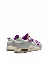 graue Leder niedrige Sneakers von Nike