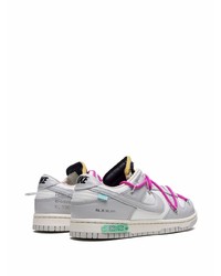 graue Leder niedrige Sneakers von Nike