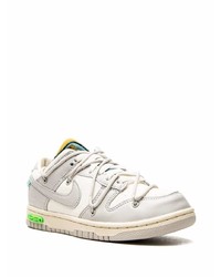 graue Leder niedrige Sneakers von Nike