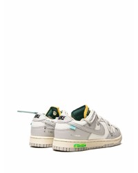 graue Leder niedrige Sneakers von Nike