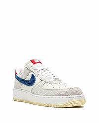 graue Leder niedrige Sneakers von Nike