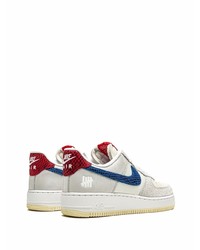 graue Leder niedrige Sneakers von Nike