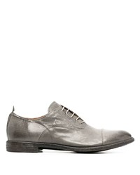 graue Leder Oxford Schuhe von Moma