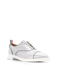 graue Leder Oxford Schuhe von Thom Browne