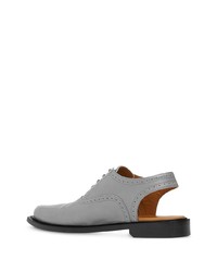 graue Leder Oxford Schuhe von Burberry