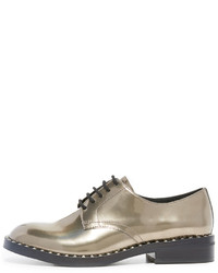 graue Leder Oxford Schuhe von Ash