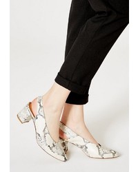 graue Leder Pumps mit Schlangenmuster von RISA