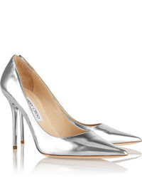 graue Leder Pumps von Jimmy Choo