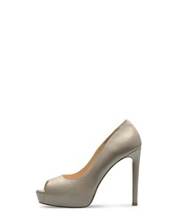 graue Leder Pumps von Evita