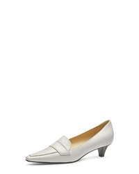 graue Leder Pumps von Evita