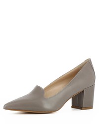 graue Leder Pumps von Evita