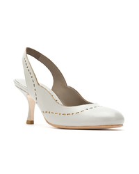 graue Leder Pumps von Sarah Chofakian