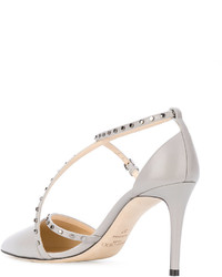 graue Leder Pumps von Jimmy Choo