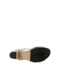graue Leder Sandaletten von Softclox