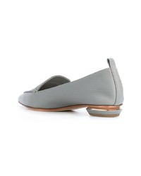 graue Leder Slipper von Nicholas Kirkwood