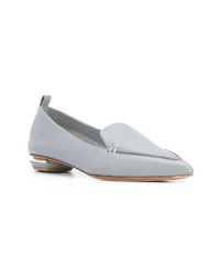 graue Leder Slipper von Nicholas Kirkwood