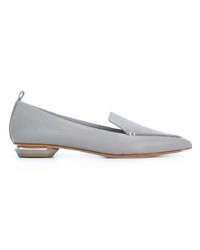 graue Leder Slipper von Nicholas Kirkwood