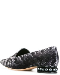 graue Leder Slipper von Nicholas Kirkwood