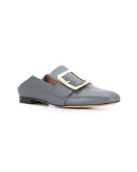 graue Leder Slipper von Bally