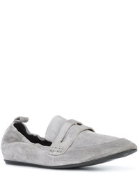 graue Leder Slipper von Lanvin