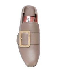 graue Leder Slipper von Bally