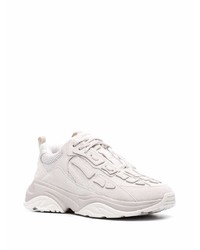 graue Leder Sportschuhe von Amiri