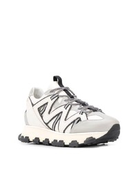 graue Leder Sportschuhe von Lanvin