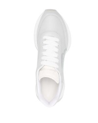 graue Leder Sportschuhe von Alexander McQueen