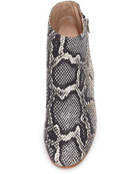 graue Leder Stiefeletten mit Schlangenmuster von Loeffler Randall
