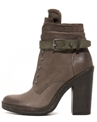 graue Leder Stiefeletten von Dolce Vita